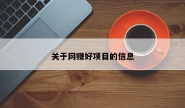 关于网赚好项目的信息